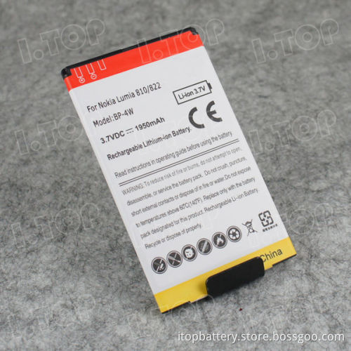 3.7V 1950mAh BP-4W replacement battery for Nokia Lumia 810 / 822 Battery akku